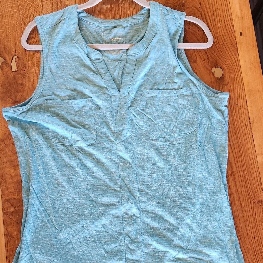 Sonoma Robin's Egg Blue Top Women's 2X